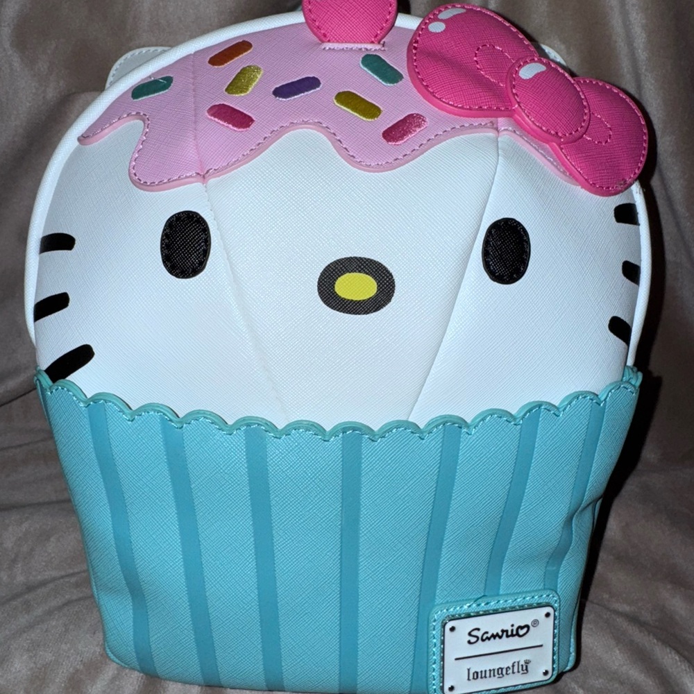 Loungefly Hello Kitty Cupcake Bag - Pink and Teal